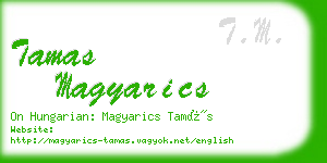 tamas magyarics business card
